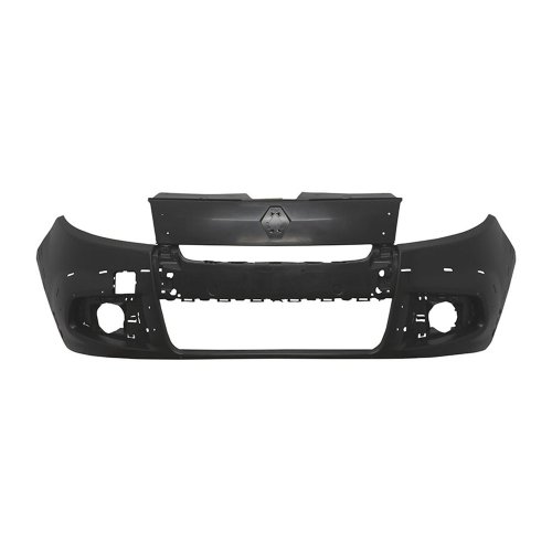 Parachoque Renault Sandero Stepway 2012 2013 2014 Dianteiro Preto Liso com Furo para Milha