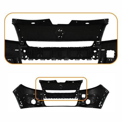 Parachoque Renault Sandero Stepway 2012 2013 2014 Dianteiro Preto Liso com Furo para Milha