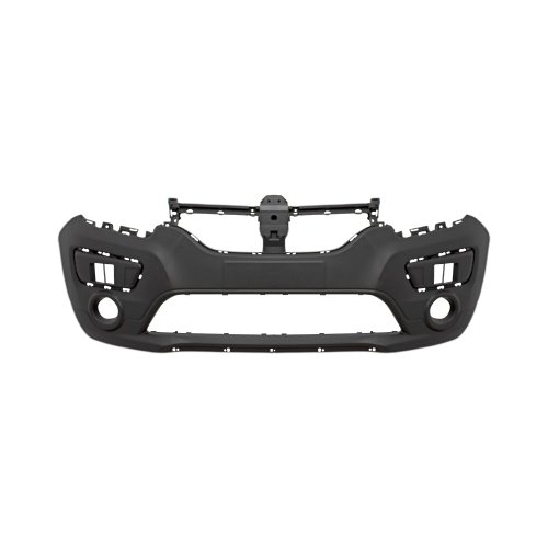 Parachoque Renault Sandero Stepway 2015 2016 2017 2018 2019 Dianteiro Preto Liso e inferior Texturizado com Furo de Milha