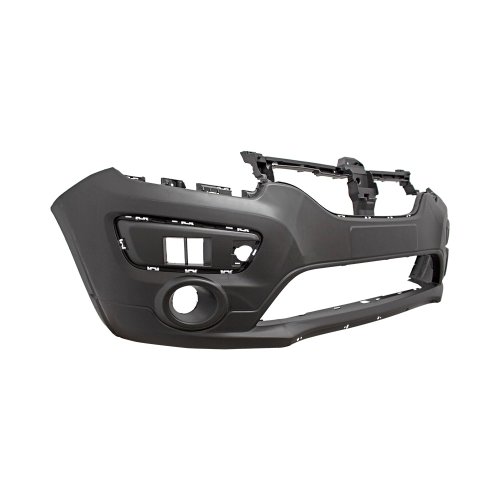 Parachoque Renault Sandero Stepway 2015 2016 2017 2018 2019 Dianteiro Preto Liso e inferior Texturizado com Furo de Milha