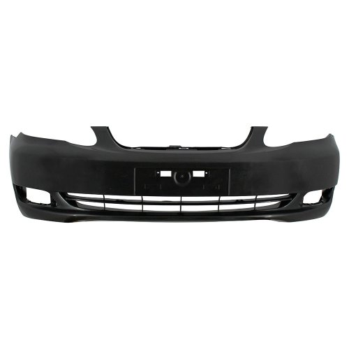 Parachoque Toyota Corolla 2005 2006 2007 2008  Corolla Fielder 2007 2008 Dianteiro Preto Liso com Furo para Milha