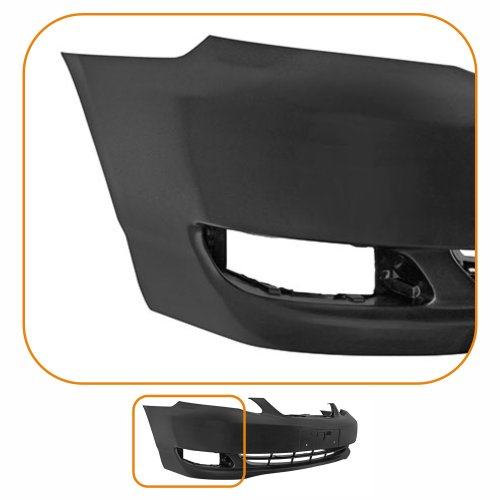 Parachoque Toyota Corolla 2005 2006 2007 2008  Corolla Fielder 2007 2008 Dianteiro Preto Liso com Furo para Milha