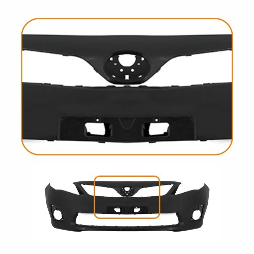 Parachoque Toyota Corolla 2012 2013 2014 Dianteiro Preto Liso com Furo para Milha