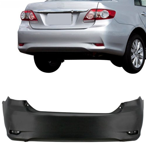 Parachoque Toyota Corolla 2012 2013 2014 Traseiro Preto Liso