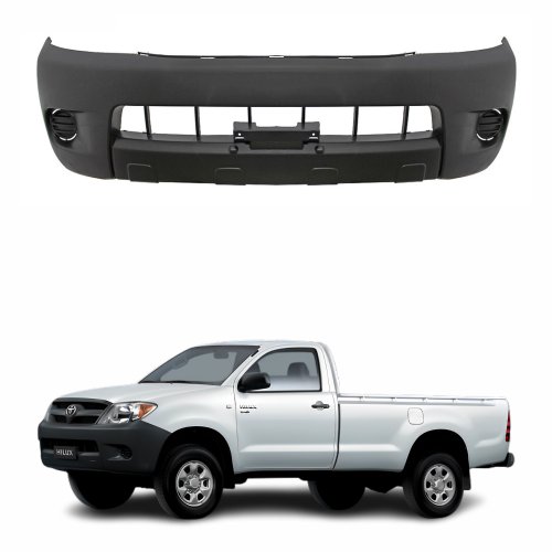 Parachoque Toyota Hilux Srv 2005 2006 2007 2008 Dianteiro Preto Texturizado sem Furo de Moldura Lateral sem Furo para Milha