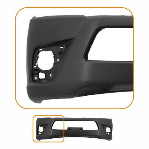Parachoque Toyota Hilux Srv 2015 2016 2017 2018 Dianteiro Preto Liso sem Grade Cabine Dupla com Furo para Milha