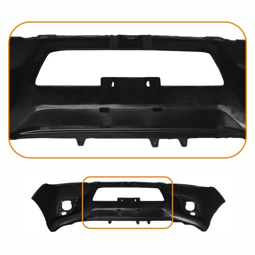 Parachoque Toyota Hilux Srv 2015 2016 2017 2018 Dianteiro Preto Liso sem Grade Cabine Dupla com Furo para Milha