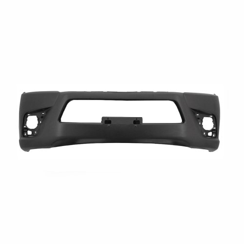 Parachoque Toyota Hilux Srv 2015 2016 2017 2018 Dianteiro Preto Liso sem Grade Cabine Simples com Furo para Milha