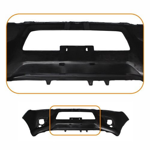 Parachoque Toyota Hilux Srv 2015 2016 2017 2018 Dianteiro Preto Liso sem Grade Cabine Simples com Furo para Milha