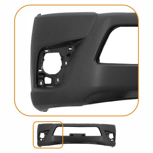 Parachoque Toyota Hilux Srv 2015 2016 2017 2018 Dianteiro Preto Texturizado sem Grade Cabine Dupla com Furo para Milha