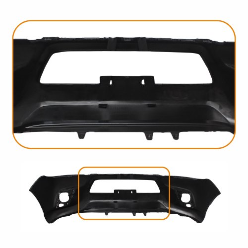Parachoque Toyota Hilux Srv 2015 2016 2017 2018 Dianteiro Preto Texturizado sem Grade Cabine Dupla com Furo para Milha