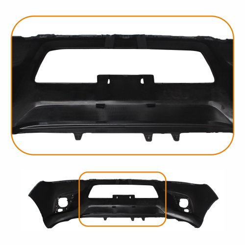 Parachoque Toyota Hilux Srv 2015 2016 2017 2018 Dianteiro Preto Texturizado sem Grade Cabine Simples com Furo para Milha