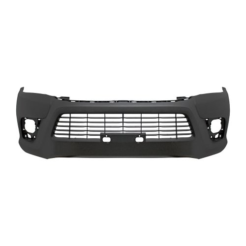 Parachoque Toyota Hilux Srv 2016 2017 2018  Dianteiro Preto Liso sem Grade Cabine Dupla com Furo para Milha