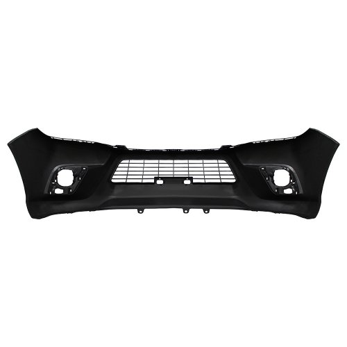 Parachoque Toyota Hilux Srv 2016 2017 2018  Dianteiro Preto Liso sem Grade Cabine Dupla com Furo para Milha