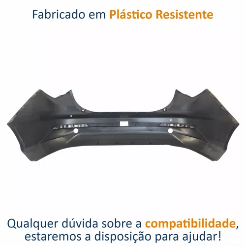 Parachoque Traseiro Fiat Cronos 2017 Até 2023 Com Spoiler Com Furo Sensor