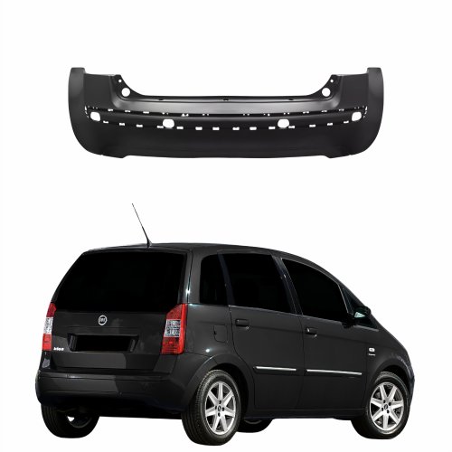 Parachoque Traseiro Fiat Idea 2006 2007 2008 2009 2010 Com Furo Sensor