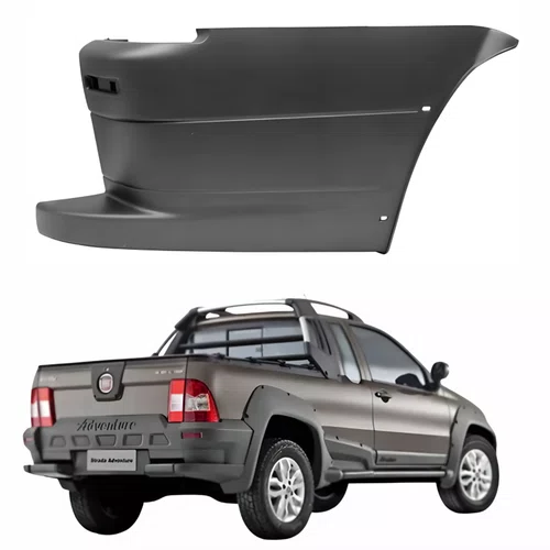 Parachoque Traseiro Fiat Strada Adventure 2009 Até 2013 Lado Direito Passageiro