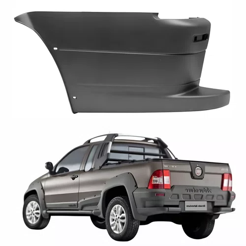 Parachoque Traseiro Fiat Strada Adventure 2009 Até 2013 Lado Esquerdo Motorista