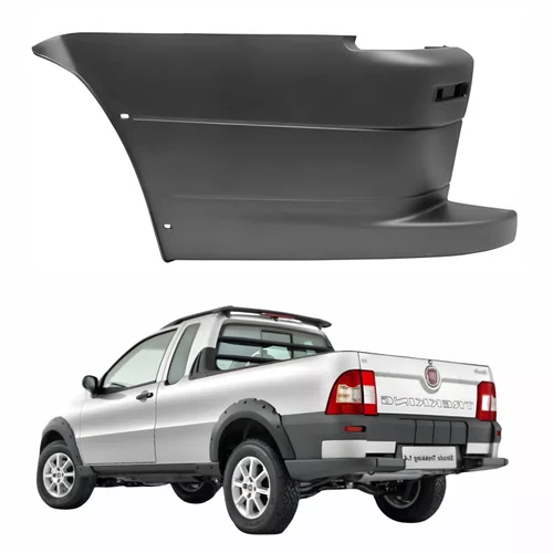 Parachoque Traseiro Fiat Strada Trekking 2009 Até 2013 Lado Esquerdo Motorista