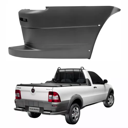 Parachoque Traseiro Fiat Strada Working 2009 Até 2013 Lado Direito Passageiro