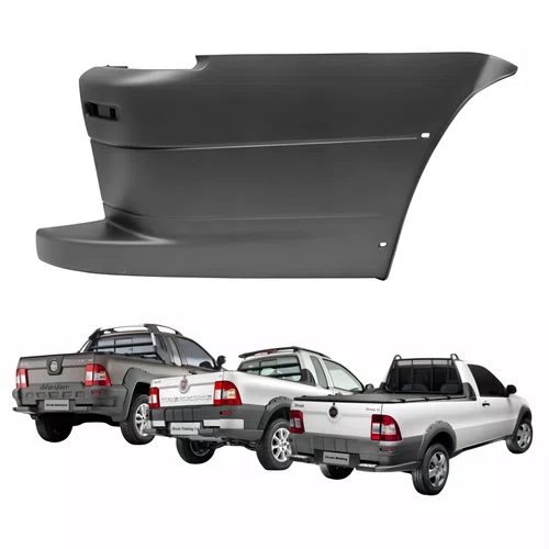 Parachoque Traseiro Fiat Strada Working Trekking Adventure 2009 Até 2013 Lado Direito Passageiro