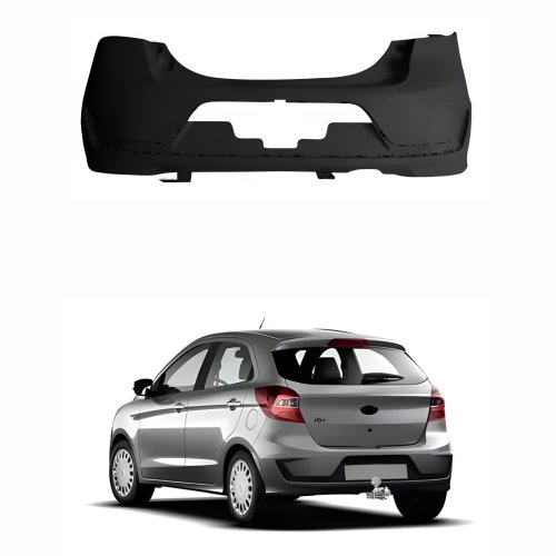 Parachoque Traseiro Ford Ka Hatch 2019 Até 2022 Sem Furo Sensor