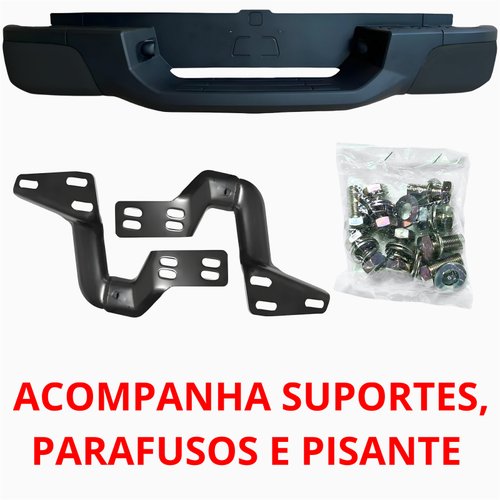 Parachoque Traseiro Gm S10 2012 Até 2022 Sem Furo Preto