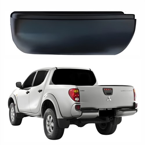 Parachoque Traseiro Mitsubishi L-200 Triton 2007 Até 2017 Sem Pisante Lado Esquerdo Motorista