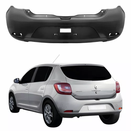 Parachoque Traseiro Renault Sandero 2014 Até 2019