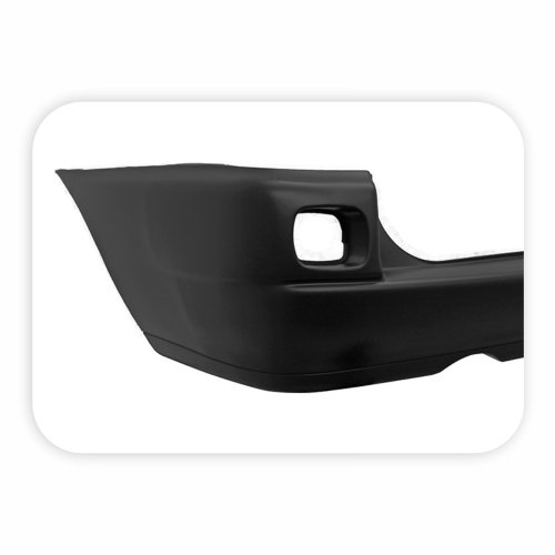 Parachoque Traseiro Vw Parati Bola G2 1995 1996 1997 1998 1999 Preto Liso com Furo para Luz de Neblina