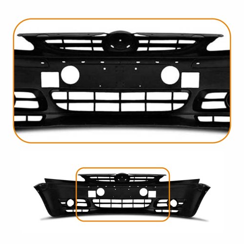 Parachoque Vw Crossfox 2005 2006 2007 Dianteiro Preto Texturizado com Furo para Milha