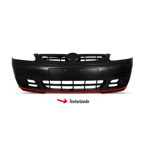 Parachoque Vw Fox 2003 2004 2005 2006 2007 Dianteiro Preto Liso sem Furo para Milha