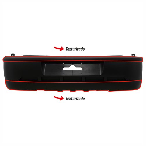 Parachoque Vw Gol G3 Fase 2 2003 2004 2005 Traseiro Preto Liso parcial Texturizado
