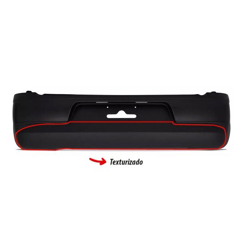 Parachoque Vw Gol G4 2005 2006 2007 2008 2009 2010 Traseiro Preto Liso parcial Texturizado