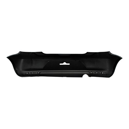 Parachoque Vw Gol G6 2012 2013 2014 2015 2016 Traseiro Preto Liso Com Furo para refletor