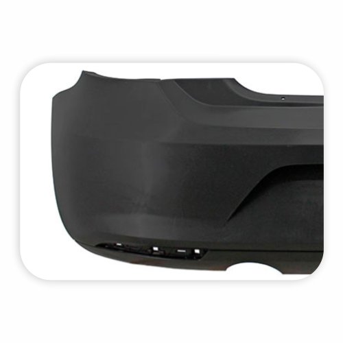 Parachoque Vw Gol G6 2012 2013 2014 2015 2016 Traseiro Preto Liso Com Furo para refletor