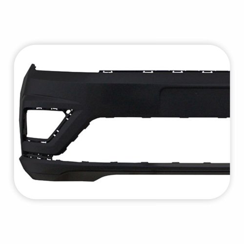 Parachoque Vw Gol G7 Track 2017 2018 2019 2020 2021 2022 2023 Preto Liso Com Furo para Moldura Lateral com Furo para Milha