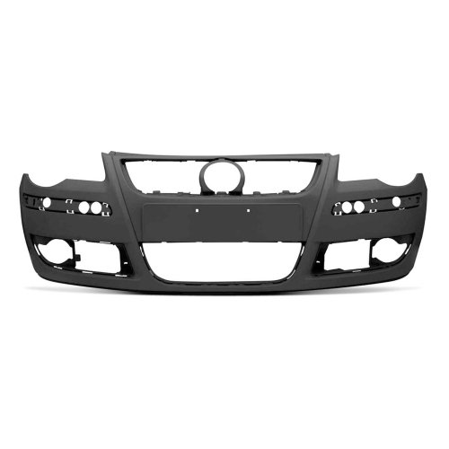 Parachoque Vw Polo 2007 2008 2009 2010 2011 2012 Dianteiro Preto Liso com Furo para Milha