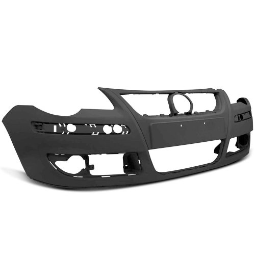 Parachoque Vw Polo 2007 2008 2009 2010 2011 2012 Dianteiro Preto Liso com Furo para Milha