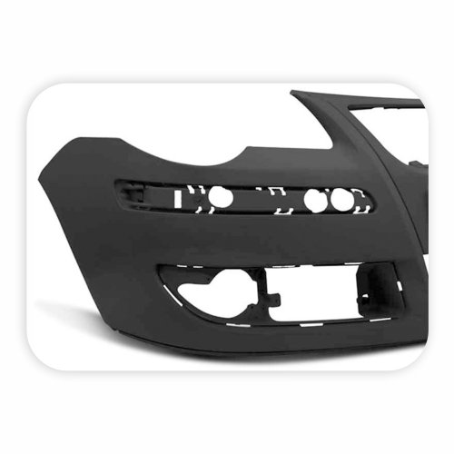 Parachoque Vw Polo 2007 2008 2009 2010 2011 2012 Dianteiro Preto Liso com Furo para Milha