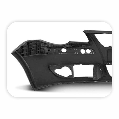 Parachoque Vw Polo 2007 2008 2009 2010 2011 2012 Dianteiro Preto Liso com Furo para Milha