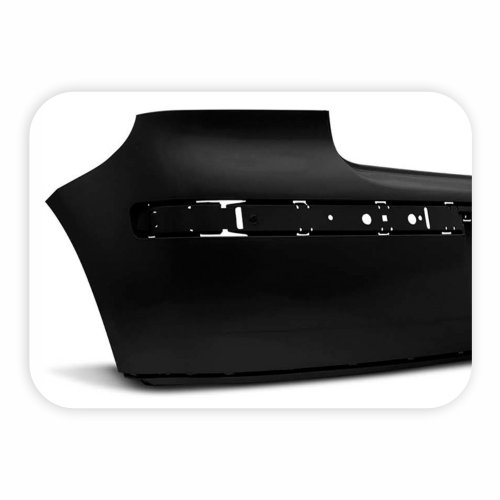 Parachoque Vw Polo Hatch 2007 2008 2009 2010 2011 2012 Traseiro Preto Liso