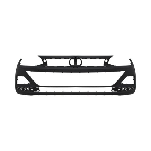 Parachoque Vw Polo Virtus 2018 2019 2020 2021 Dianteiro Preto Liso com Furo para Milha