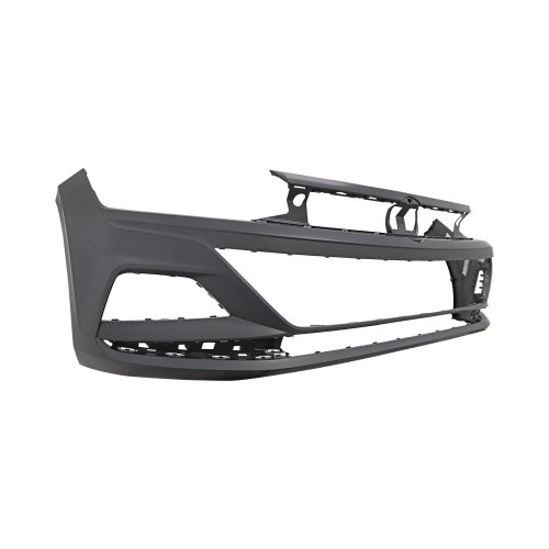 Parachoque Vw Polo Virtus 2018 2019 2020 2021 Dianteiro Preto Liso com Furo para Milha
