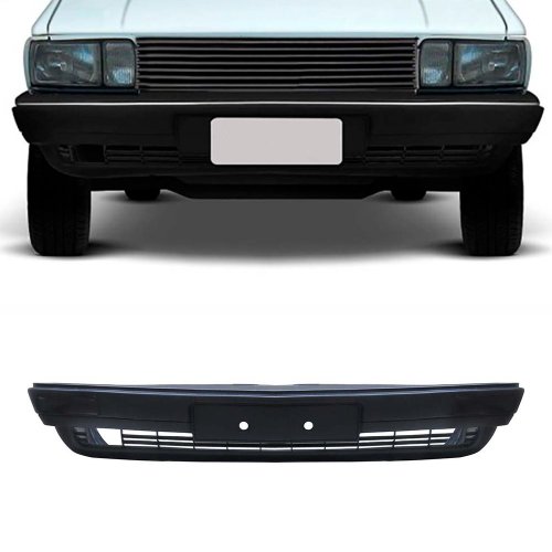 Parachoque Vw Santana Gl 1987 1988 1989 1990 1991 Dianteiro Preto Texturizado com Furo para Milha