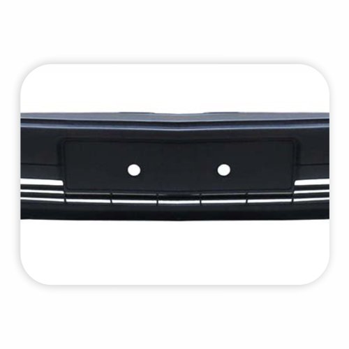 Parachoque Vw Santana Gl 1987 1988 1989 1990 1991 Dianteiro Preto Texturizado com Furo para Milha