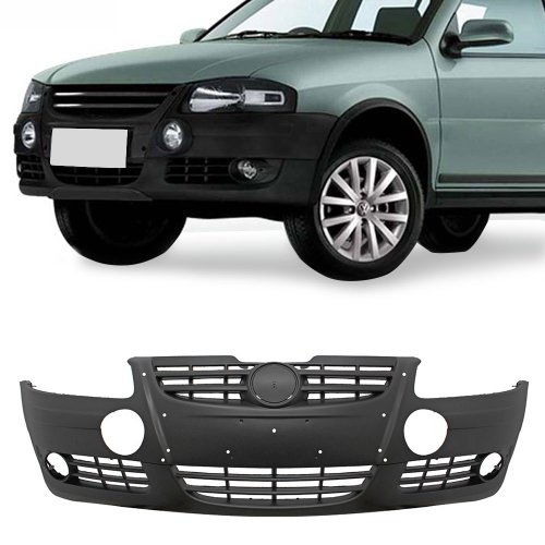Parachoque Vw Saveiro G4 Surf 2006 Até 2010 Parati G4 Surf 2006 Até 2013 Dianteiro Preto Texturizado com Furo para Milha