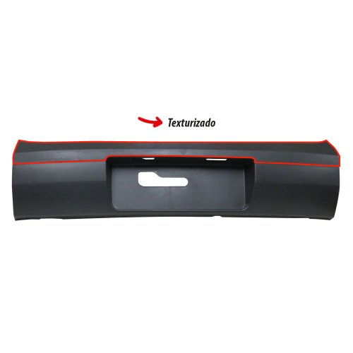 Parachoque Vw Saveiro G5 2009 Até 2013 Saveiro G6 2013 Até 2016 Traseiro Central Preto Liso parcial Texturizado
