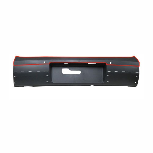 Parachoque Vw Saveiro G5 Cross 2009 Até 2013 Saveiro G6 Cross 2013 Até 2016 Traseiro Central Preto Liso parcial Texturizado Com Furo para Sensor com Furo Moldura