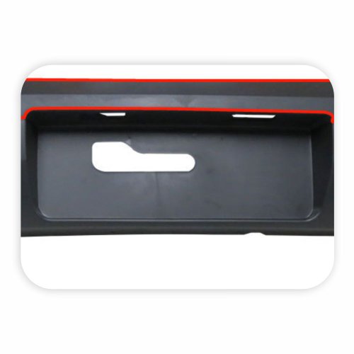 Parachoque Vw Saveiro G5 Cross 2009 Até 2013 Saveiro G6 Cross 2013 Até 2016 Traseiro Central Preto Liso parcial Texturizado Com Furo para Sensor com Furo Moldura
